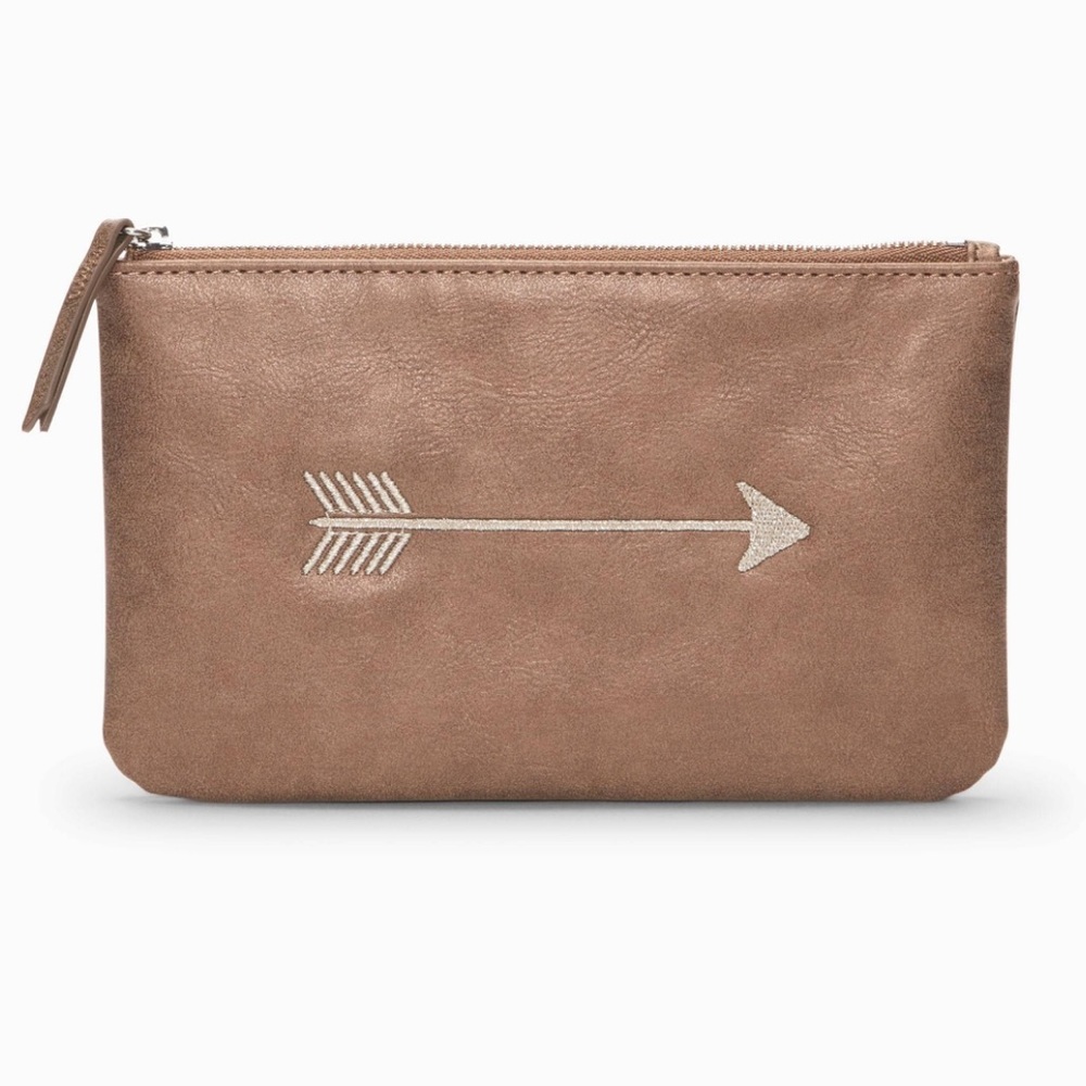 Stella & Dot - Mini Pouch Embroidered Arrow